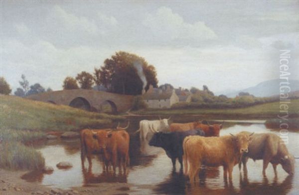 Morning On The Leith Oil Painting by William Sidney Cooper