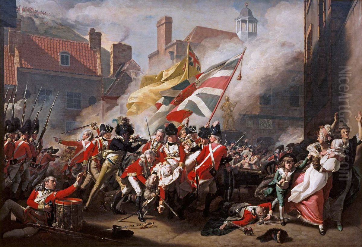 The Death Of Major Peirson, 6 January 1781 Oil Painting by John Singleton Copley