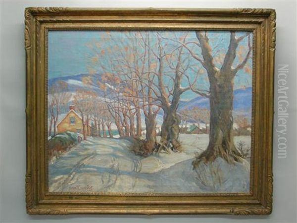 December Shadows Oil Painting by Fern Isabel Coppedge