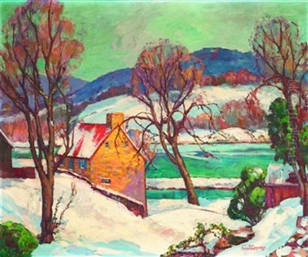 Snow And Sunshine Oil Painting by Fern Isabel Coppedge