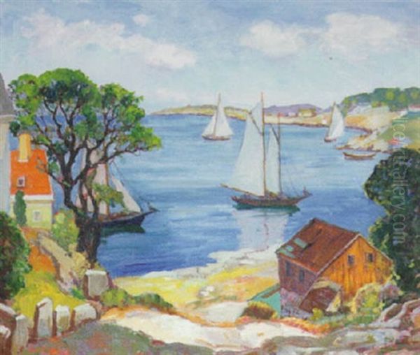Summer Scene Oil Painting by Fern Isabel Coppedge