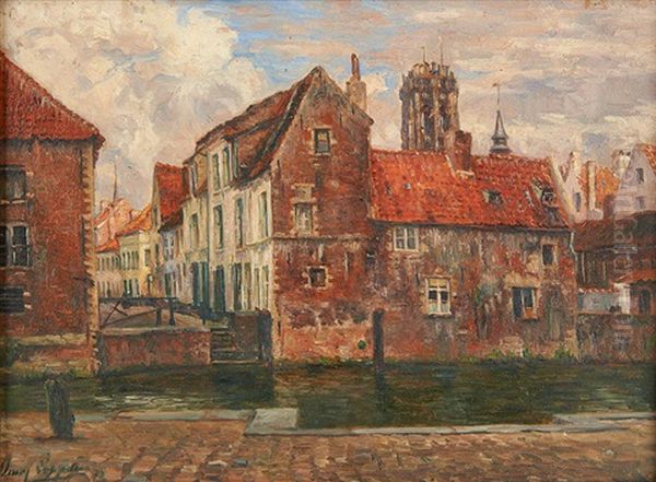 Vue De Bruges Oil Painting by Omer Coppens