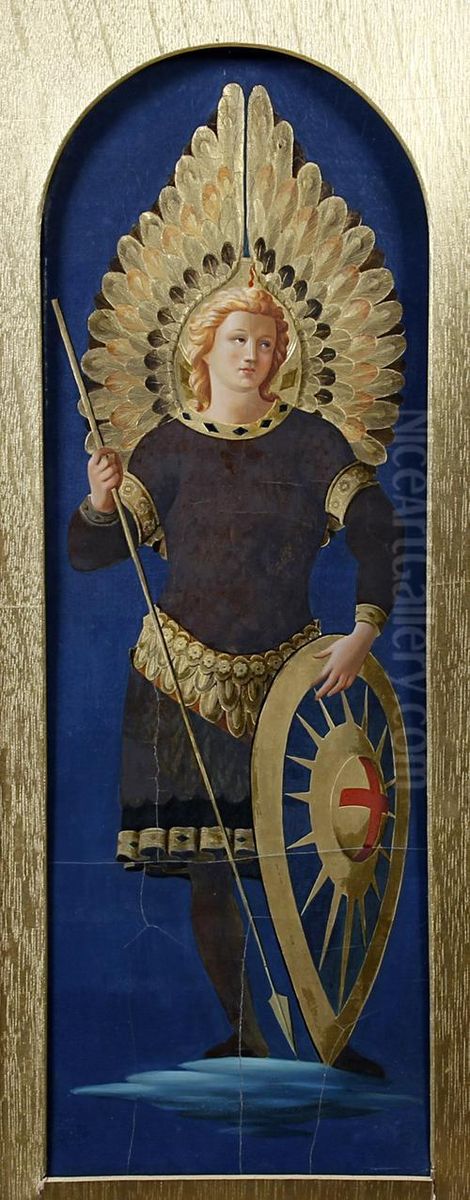 St Michael The Archangel Oil Painting by Fra Angelico (Guido di Pietro)