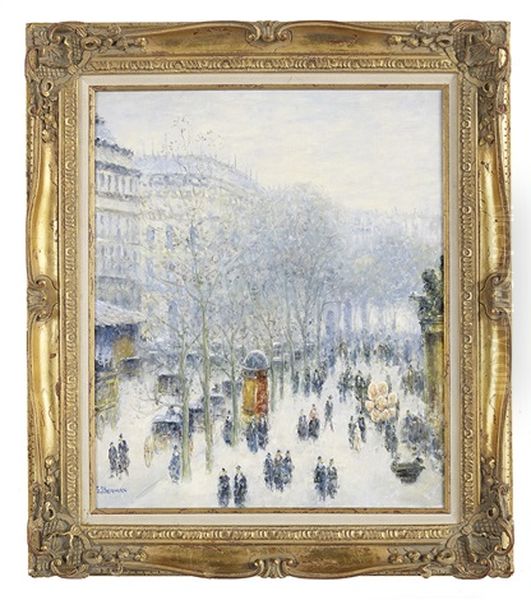 Paris In Winter Oil Painting by Gail Sherman Corbett