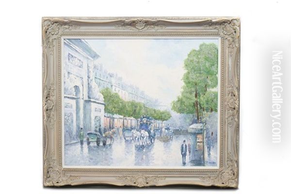 Paris Scene Oil Painting by Gail Sherman Corbett