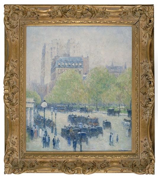 Impressionist City Scene Oil Painting by Gail Sherman Corbett