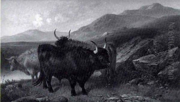 West Highland Scots Oil Painting by Aster R. C. Corbould