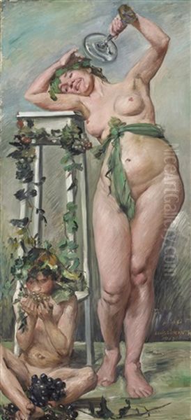 Bacchantin Oil Painting by Lovis (Franz Heinrich Louis) Corinth