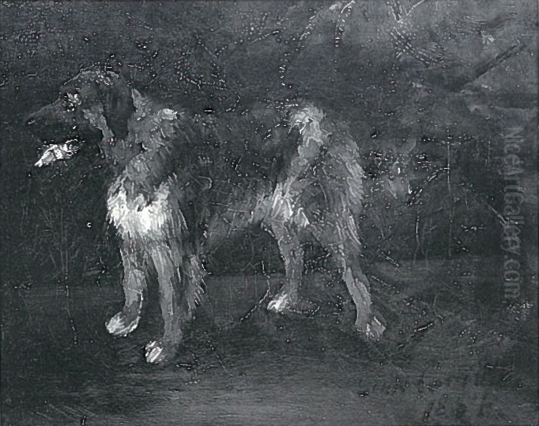 Hundestudie Oil Painting by Lovis (Franz Heinrich Louis) Corinth