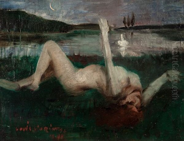 Leda, 1890 Oil Painting by Lovis (Franz Heinrich Louis) Corinth