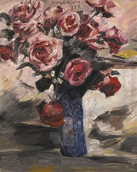 Rosen (roses) Oil Painting by Lovis (Franz Heinrich Louis) Corinth