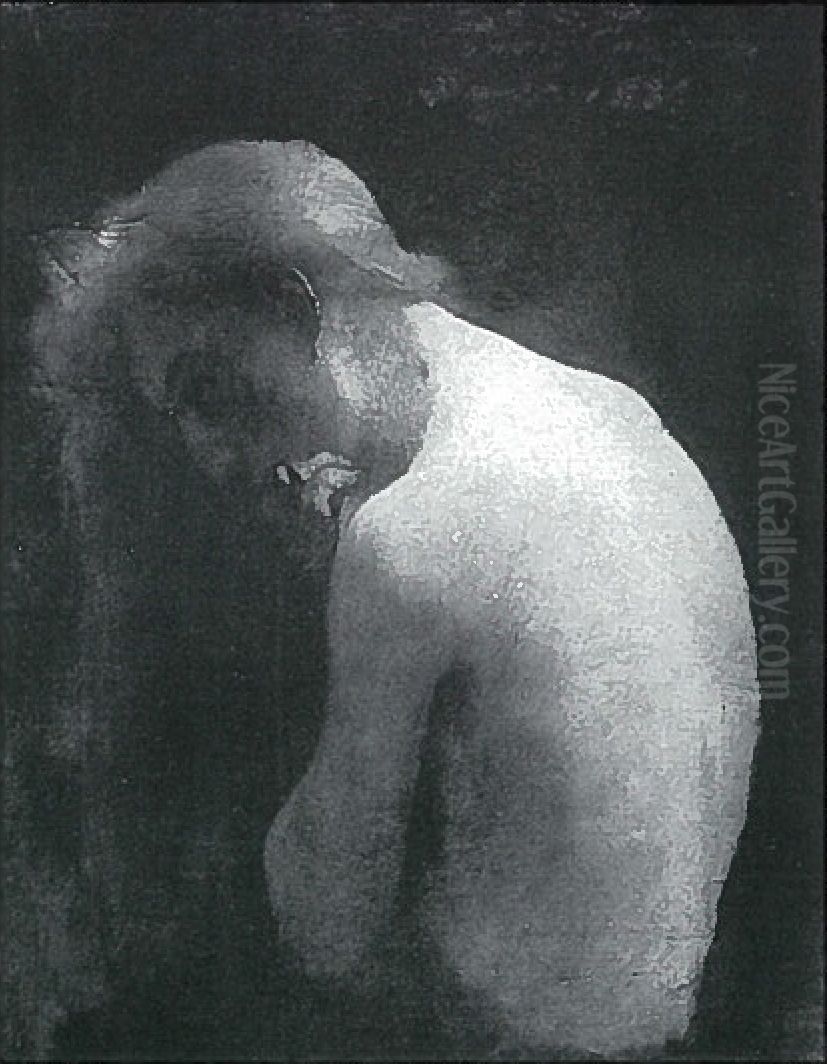 Weiblicher Halbakt Oil Painting by Lovis (Franz Heinrich Louis) Corinth