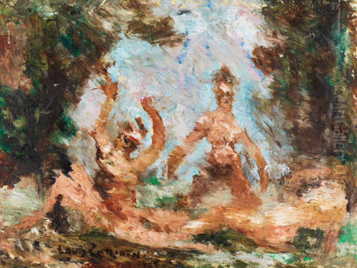 Badende Im Freien Oil Painting by Lovis (Franz Heinrich Louis) Corinth