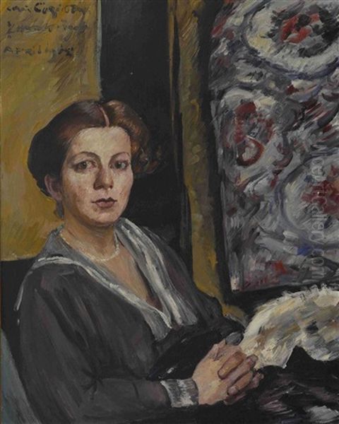 Portat Julie Kruger Oil Painting by Lovis (Franz Heinrich Louis) Corinth