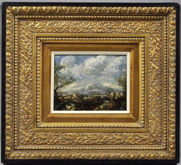 Landschaft, Im Hintergrund Berggipfel Oil Painting by Lovis (Franz Heinrich Louis) Corinth