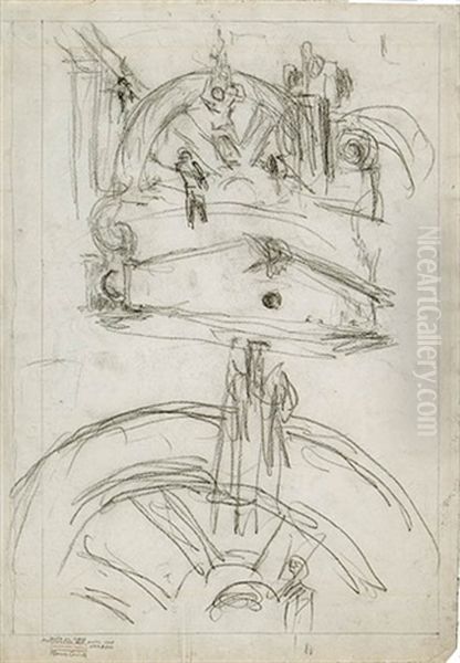 Maschinenhalle Der Aeg, Berlin Oil Painting by Lovis (Franz Heinrich Louis) Corinth