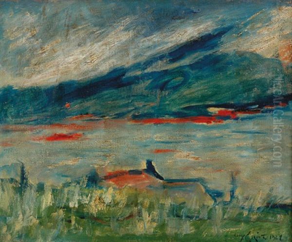 Landscape Oil Painting by Lovis (Franz Heinrich Louis) Corinth