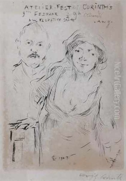 Atelierfest Bei Corinth's Oil Painting by Lovis (Franz Heinrich Louis) Corinth