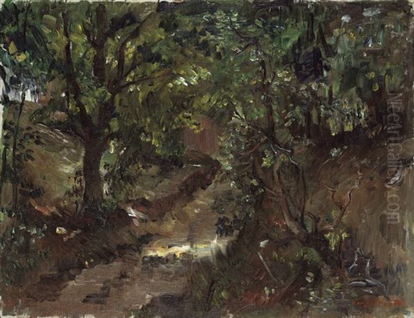 Waldweg Oil Painting by Lovis (Franz Heinrich Louis) Corinth