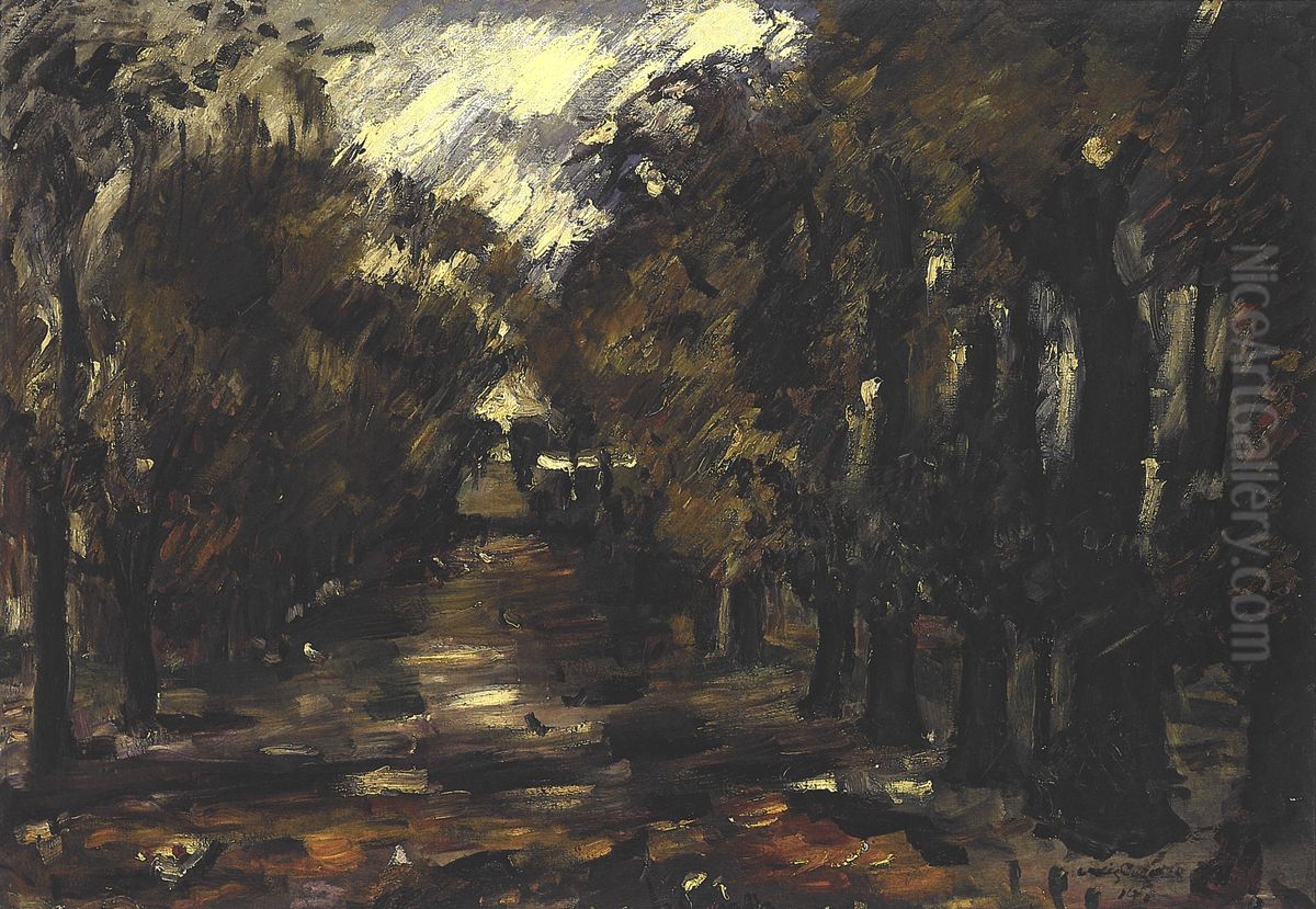 Baumallee In Niendorf Oil Painting by Lovis (Franz Heinrich Louis) Corinth
