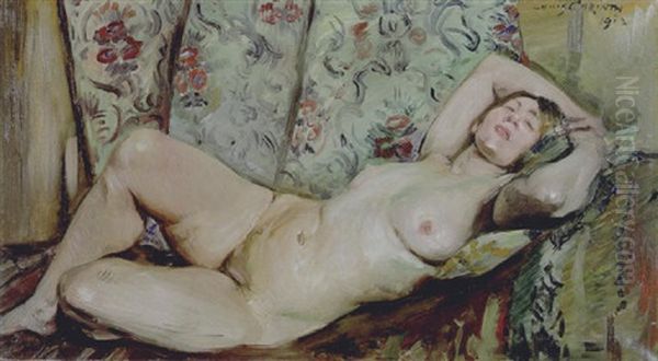 Liegender Weiblicher Akt Oil Painting by Lovis (Franz Heinrich Louis) Corinth