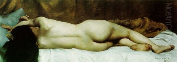 Liegender Frauenakt Oil Painting by Lovis (Franz Heinrich Louis) Corinth