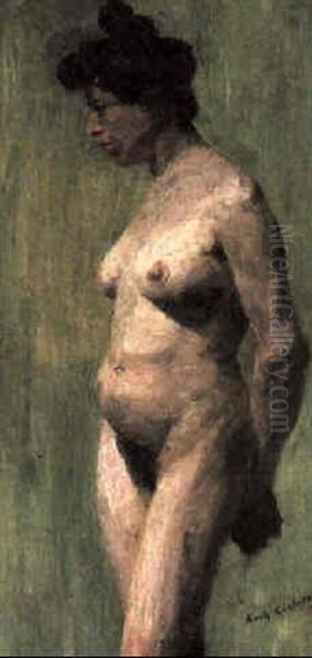 Stehender Weiblicher Akt Oil Painting by Lovis (Franz Heinrich Louis) Corinth