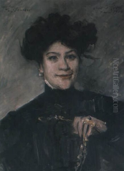 Portrat Tiny Senders Oil Painting by Lovis (Franz Heinrich Louis) Corinth