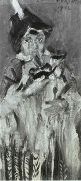 Portrait Of His Son As A Clown Oil Painting by Lovis (Franz Heinrich Louis) Corinth