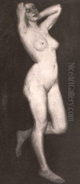 Weilblicher Akt, Stehend, Ganzfigur Oil Painting by Lovis (Franz Heinrich Louis) Corinth