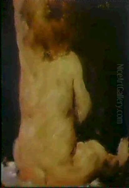 Putte Oil Painting by Lovis (Franz Heinrich Louis) Corinth