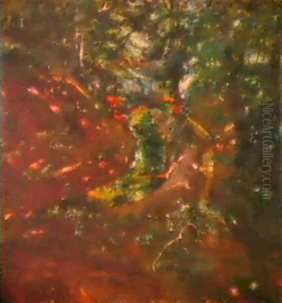 Waldinneres Bei Bernried Oil Painting by Lovis (Franz Heinrich Louis) Corinth