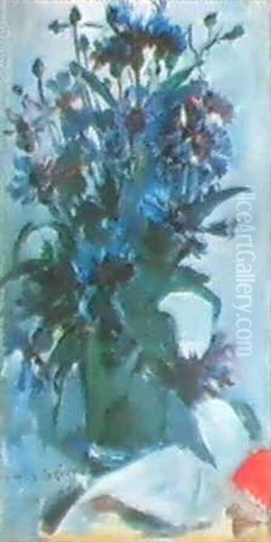 Kornblumen Oil Painting by Lovis (Franz Heinrich Louis) Corinth