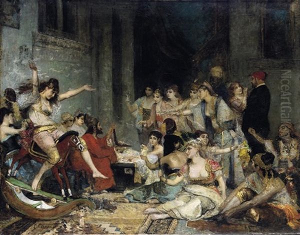 In The Harem Oil Painting by Fernand Cormon