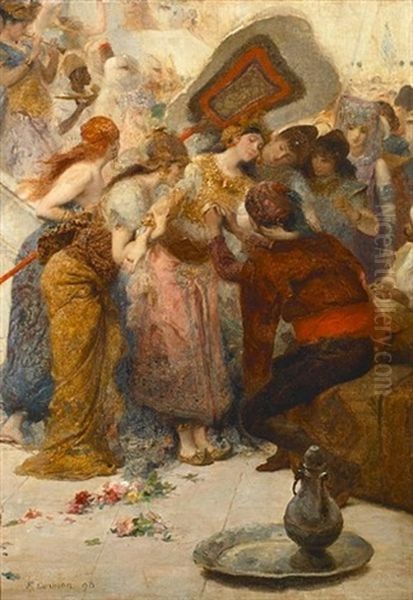 In The Harem Oil Painting by Fernand Cormon