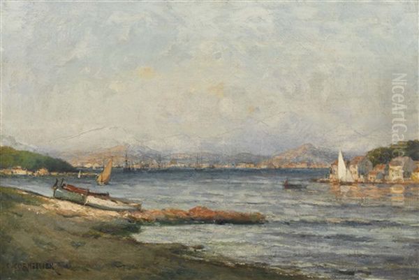 Der Hafen Von Toulon Oil Painting by Etienne Cornellier