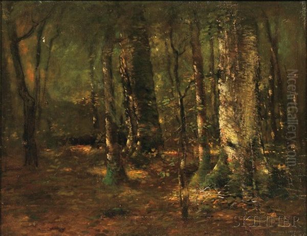 Woodland Landscape Oil Painting by Paul Cornoyer