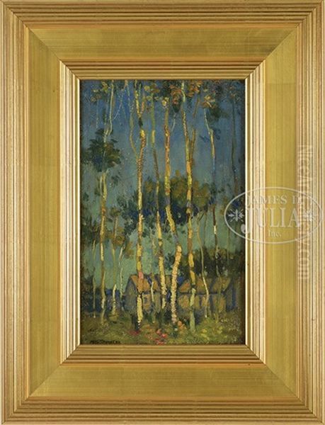 White Birches, Prince Edward Island Oil Painting by Paul Cornoyer