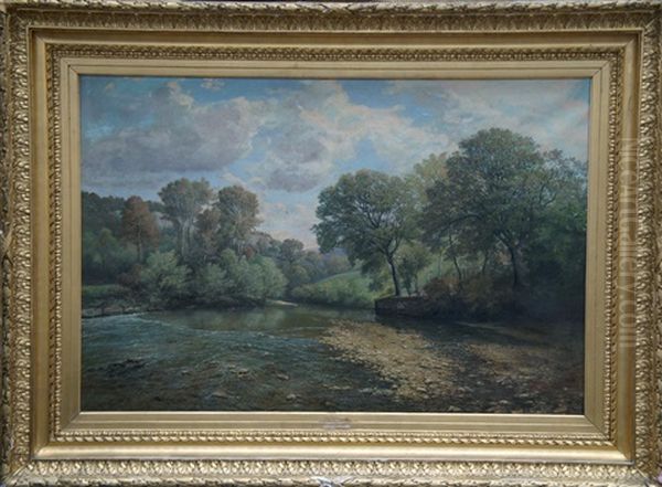 Paysage De Riviere Oil Painting by Jean-Jean Cornu