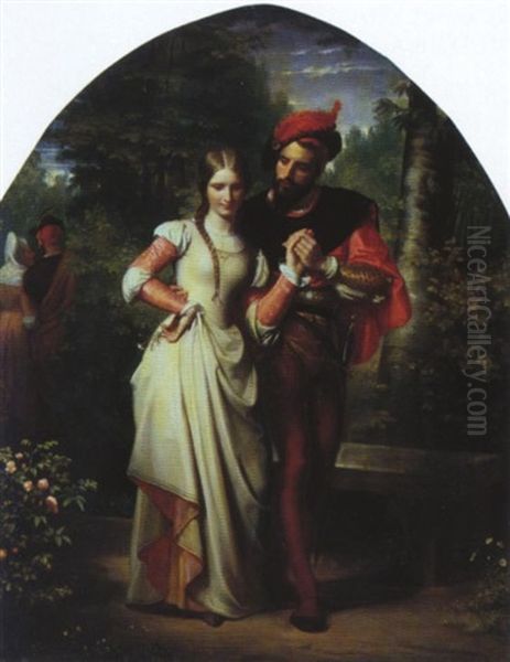 Faust Und Gretchen Oil Painting by Sebastien Cornu
