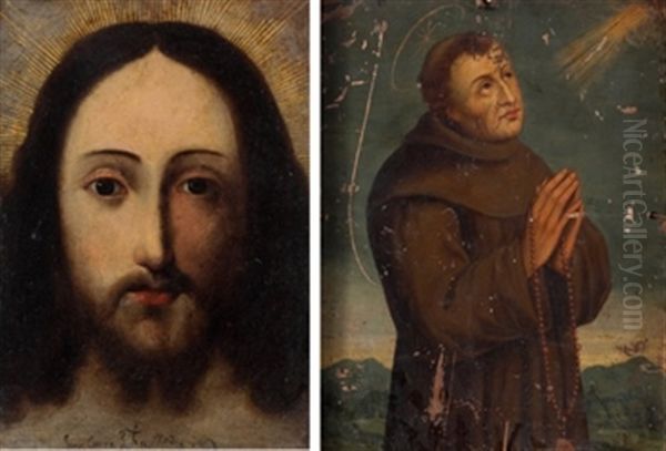 Ecce Homo Y Franciscano Oil Painting by Juan de Correa