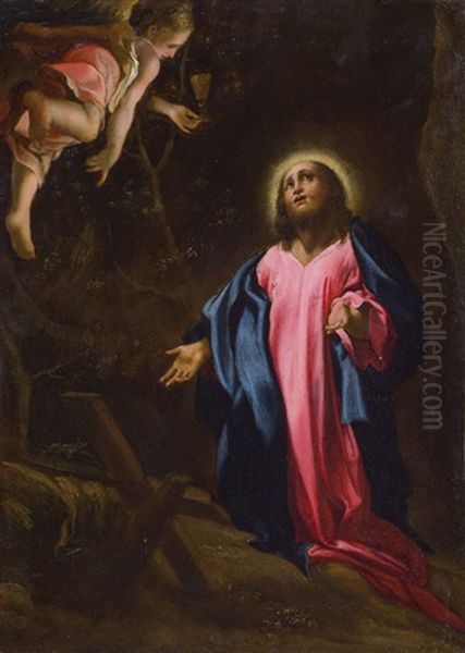 Christ In The Garden Of Gethsemane Oil Painting by Antonio Allegri da Correggio