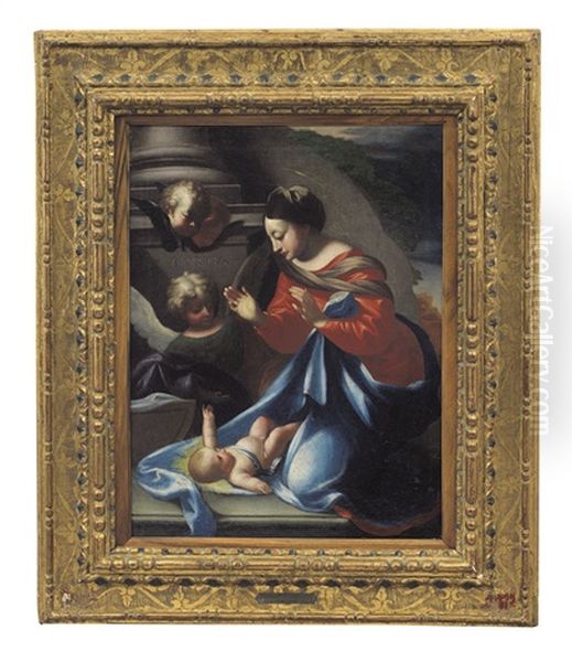 Adorazione Del Bambino Oil Painting by Antonio Allegri da Correggio