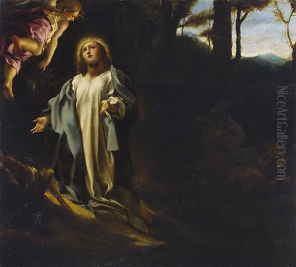 The Agony In The Garden Oil Painting by Antonio Allegri da Correggio