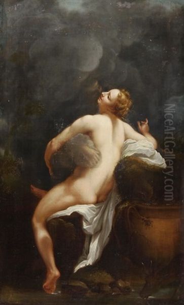 Jupiter Und Io Oil Painting by Antonio Allegri da Correggio