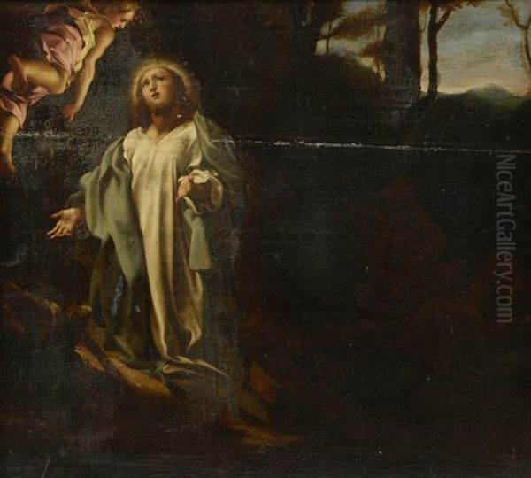 Le Christ Au Mont Des Oliviers Oil Painting by Antonio Allegri da Correggio