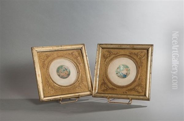 La Sainte Famille Avec Saint Jean Baptiste Oil Painting by Antonio Allegri da Correggio