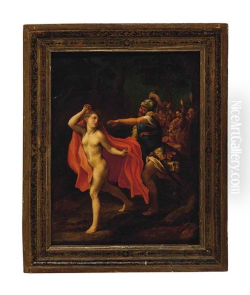 Saint John Fleeing From The Capture Of Christ Oil Painting by Antonio Allegri da Correggio