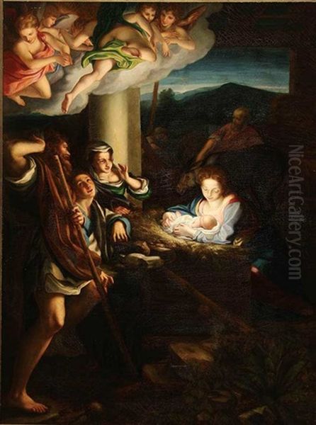 Holy Night Oil Painting by Antonio Allegri da Correggio