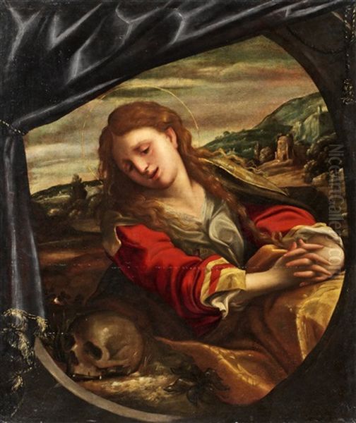 Den Botfardiga Magdalena Oil Painting by Antonio Allegri da Correggio